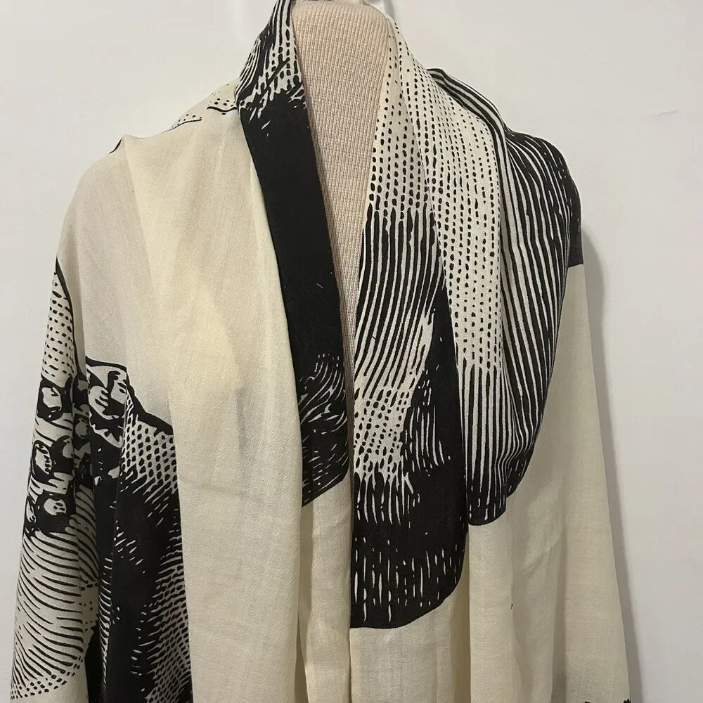 Thomas Paul, thomaspaul, Woman Scarf, Lightweight 100% Wool 39”x77” Elegant Boho